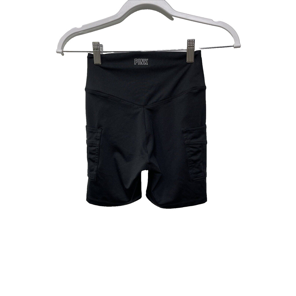 Victoria's Secret PINK Bike Shorts Pockets XS Extra Small Sports Black Women
